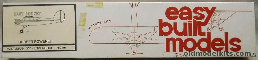 Easy Built Models Baby Hornet - 30 inch Wingspan for Free Flight or R/C Conversion, FF-31 plastic model kit
